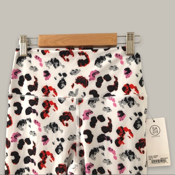 🏃🏽♀️Ivory Racerback Activewear Set Multicolor Animal Print SAGE COLLECTIVE - Picture 7 of 16